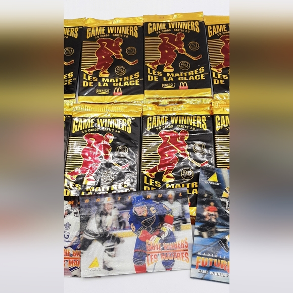 1996 Pinnacle Game Winners 3D Card McDonald Booster Pack NHL 8 Unopened Packs - Picture 3 of 7